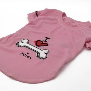 Dog Juicy Couture Pink Pet Tee size Large